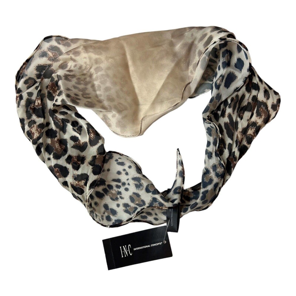 INC International‎ Concepts Leopard Kite Scarf Animal Print New